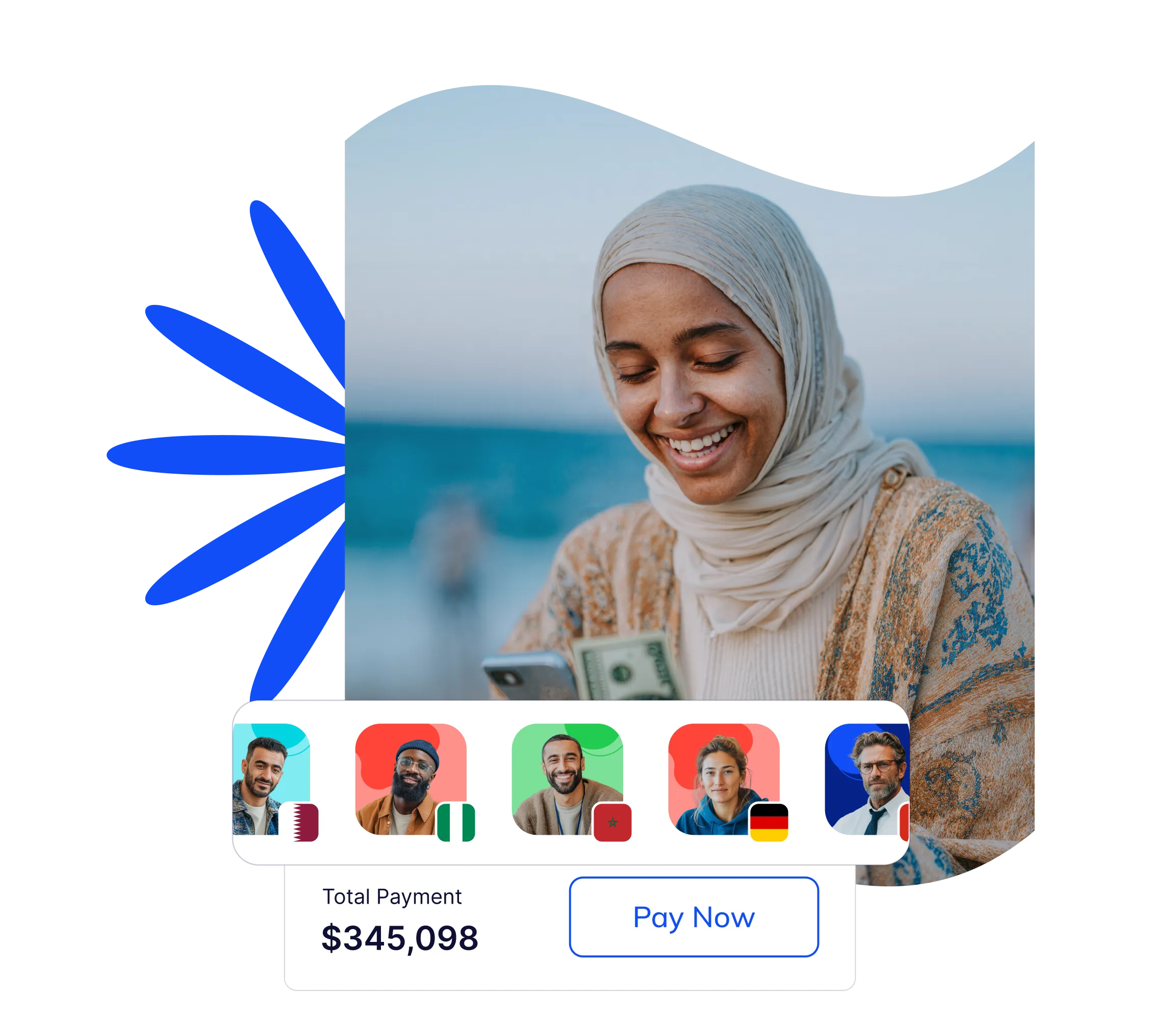 لوحة مدفوعات ريموت باس تعرض إجمالي دفعة بقيمة 345,098 دولارًا