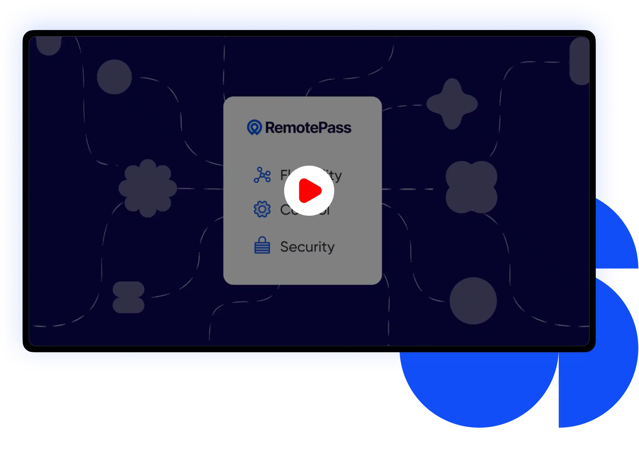 RemotePass API platform — connected integrations with a video preview