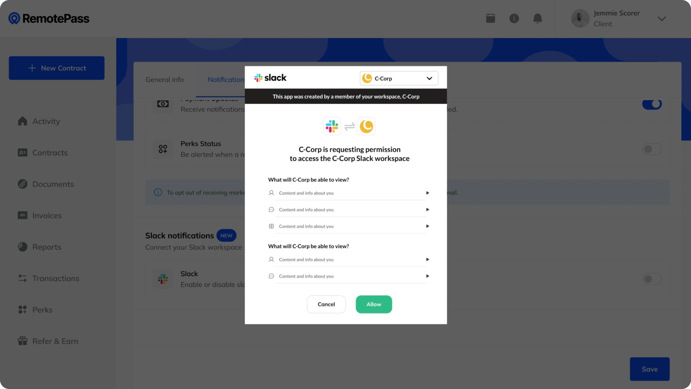 Introducing Slack integration by RemotePass